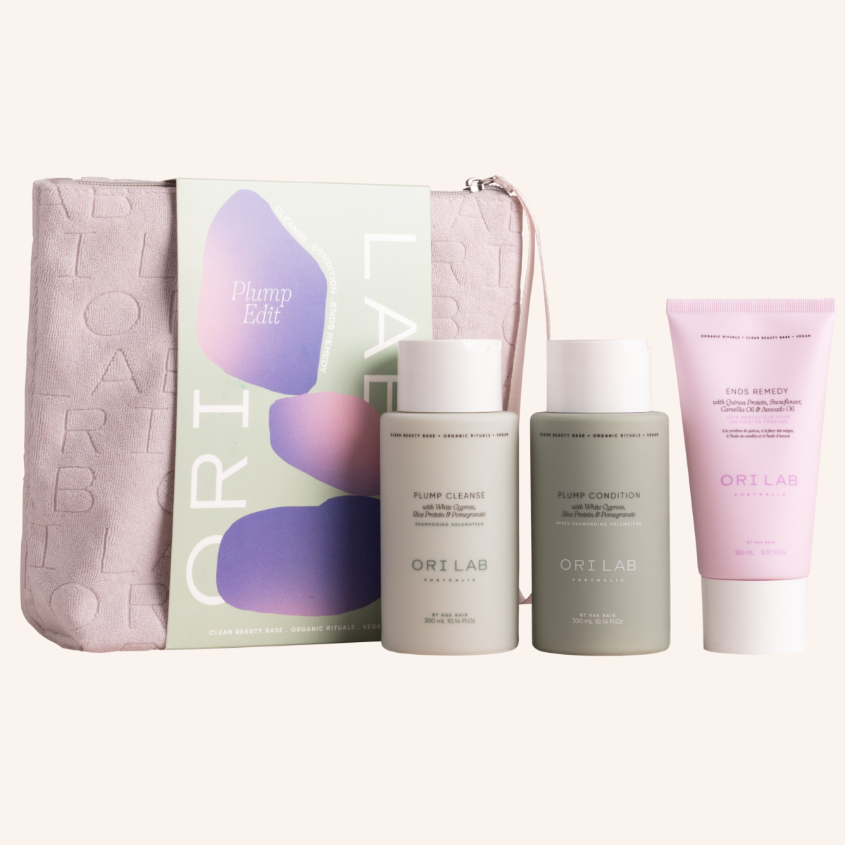 ORI Lab Plump Trio + Cosmetic Bag