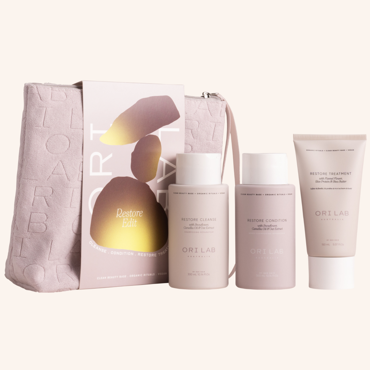 ORI Lab Restore Trio + Cosmetic Bag